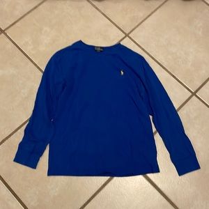 Long sleeve blue polo